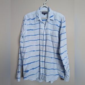 Vilebrequin 100% lined Button Shirt Tie Dye Blue